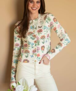 show me your mumu: cafe cardigan - french floral knit