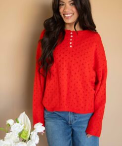 looking good eyelet sweater