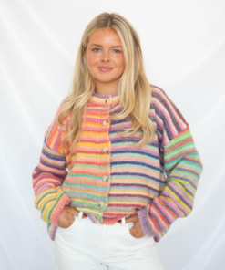 she's a rainbow cardigan sweater